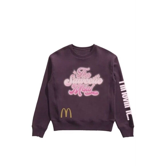 McDonald’s X THE SAWEETIE MEAL‎ TAWNY PORT XL Crewneck Sweater Brand New Sealed - Picture 1 of 12